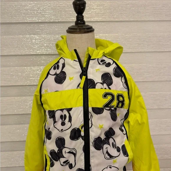Disney Collection Boys Water Resistant Mickey Mouse Lightweight Raincoat, Sz. 4 - Picture 3 of 8